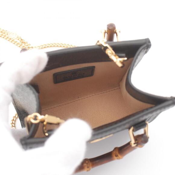 Gucci Diana Super Handbag Leather Black - Picture 2 of 3